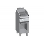 MOBILE LAVA ROCK GRILL FOR FISH WITH OPEN COMPARTMENT SERIES 70