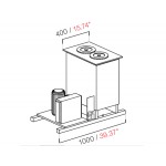 POZZETTO STATIC ICE CREAM BENCH RECESSED MOD. PGR 2 (WITHOUT PANEL)