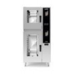 FORNO COMBI A GAS 6 + 10 TEGLIE GN 1/1 MOD. SYNAPSY SYG161B CON COMANDI ELETTROMECCANICI