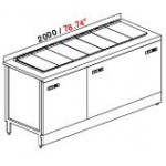 POZZETTO COUNTER FOR ICE CREAM VENTILATED MOD. PANORAMA 3 TEMPERATURE 300 CM WITH 6 + 4 + 4 CARAPINE AND RESERVE